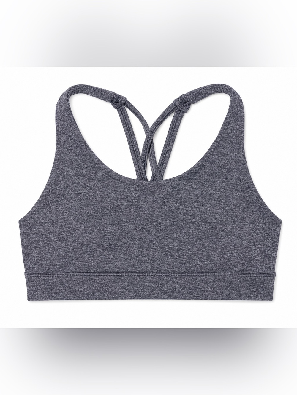 Women's Heather Gray Strappy Sports Bra